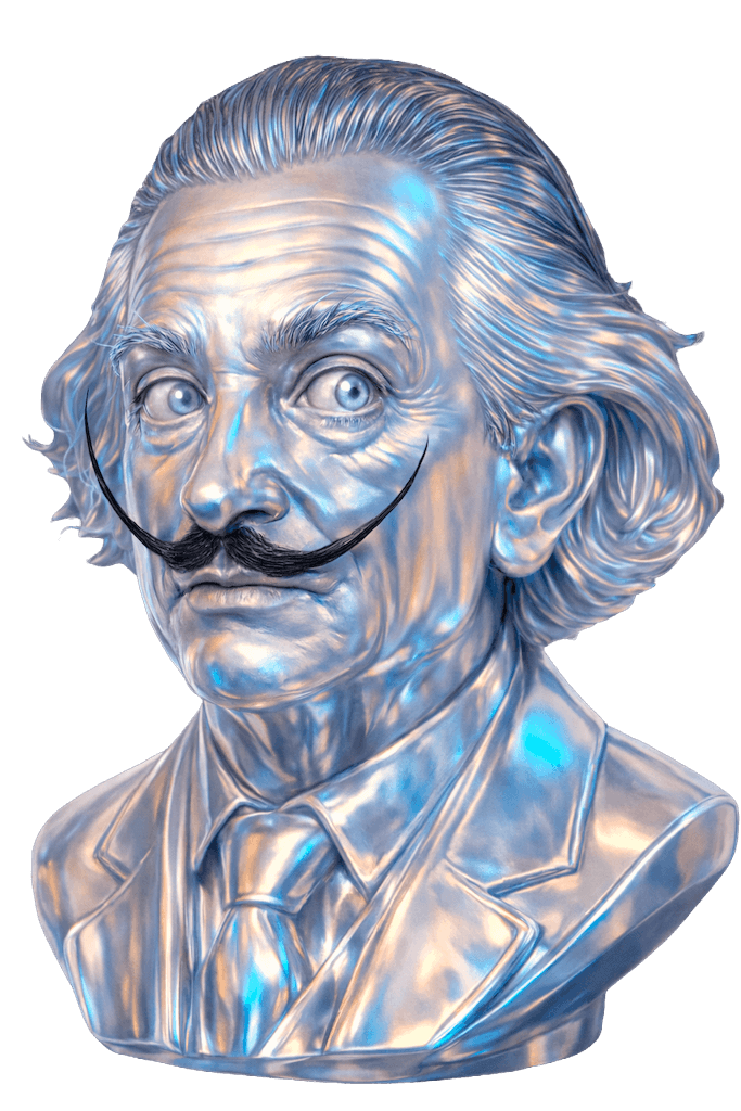 buste en 3D stylisé pop art de Dali
